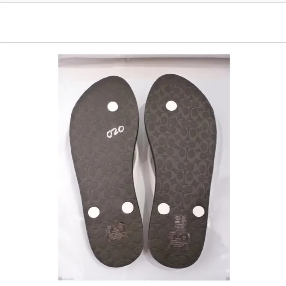 NEW AUTHENTIC COACH FLAT SLIDES THONG SANDALS SIZE 7