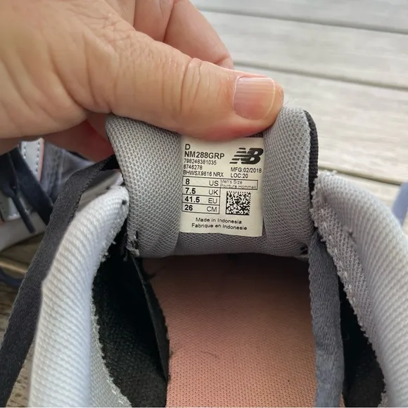 New Balance Numeric 288 Men's Gray Suede Leather Sneakers Size 8