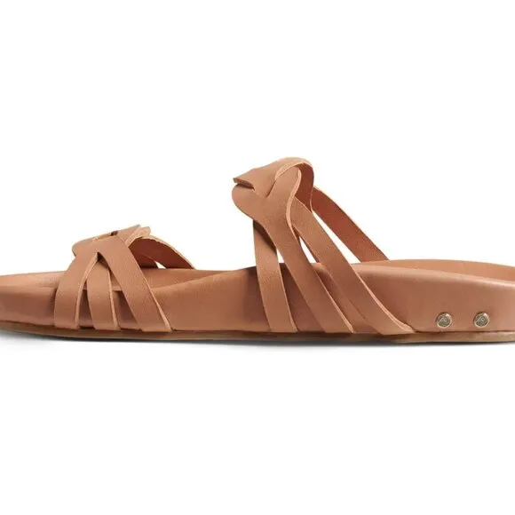 NEW BEEK Leather Motmot Footbed Sandals Honey for women 864mn
