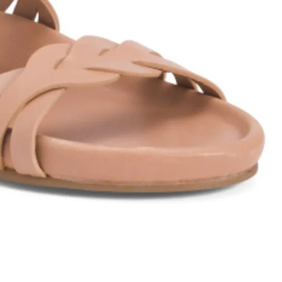 NEW BEEK Leather Motmot Footbed Sandals Honey for women 864mn
