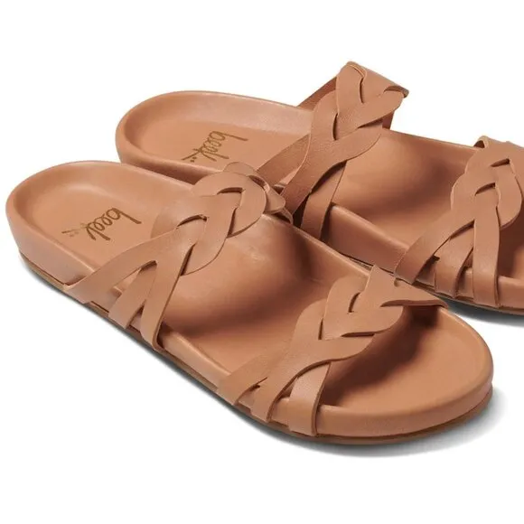 NEW BEEK Leather Motmot Footbed Sandals Honey for women 864mn