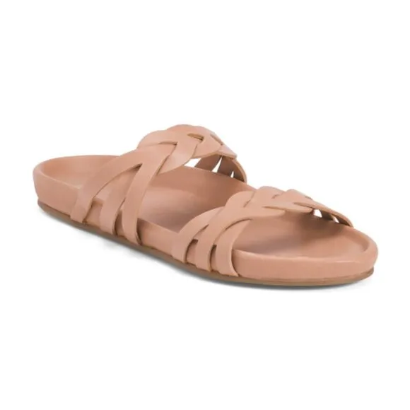 NEW BEEK Leather Motmot Footbed Sandals Honey for women 864mn