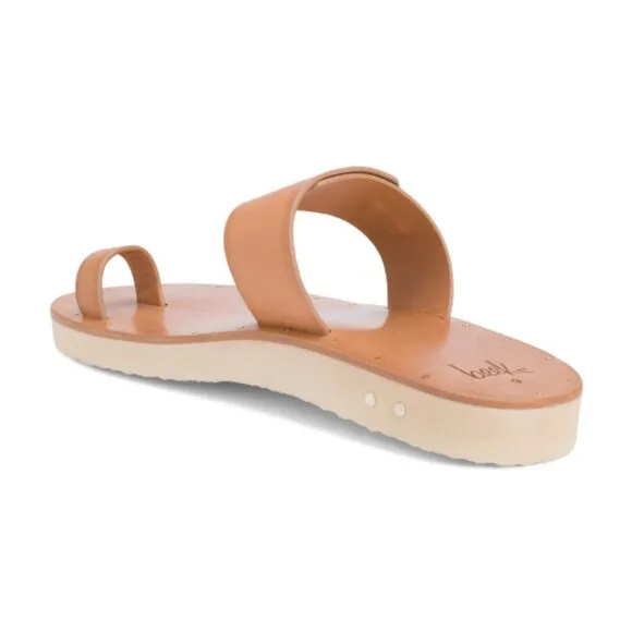 NEW  BEEK Leather Whistler Toe Ring Sandals honey for women 863mn