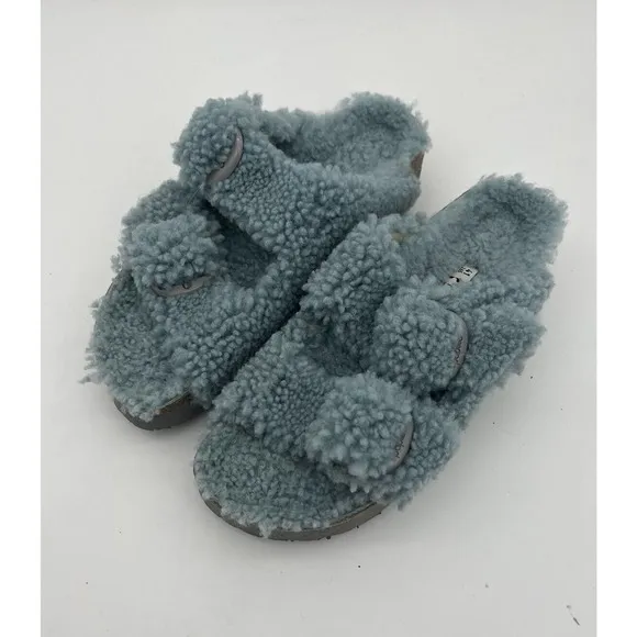 New Birkenstock Arizona Teddy Big Buckle Shearling Sandals