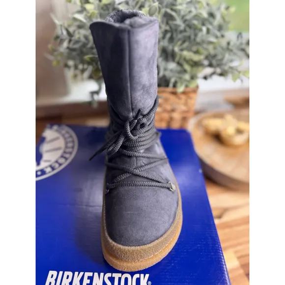 NEW Birkenstock Masi Boots - Taupe Suede Leather - Women’s Size 38 (US 7-7.5) Na