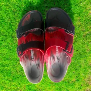 NEW! BIRKENSTOCK RED / BLACK ARIZONA EVA SANDALS - Size 13