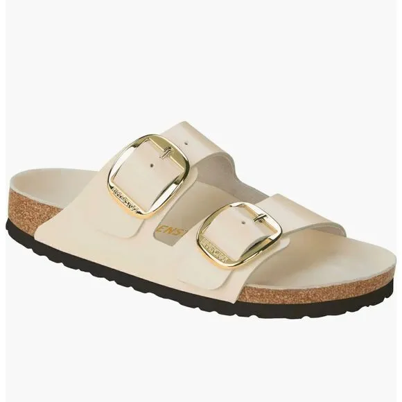 New Birkenstock Arizona Big Buckle High Shine Sandals 6.5 Medium/Narrow $190