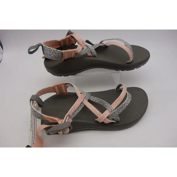 NEW Chaco ZX1 Ecothread Sport Sandals Kid's Big Girl's 3 GREY Burlap/Heather