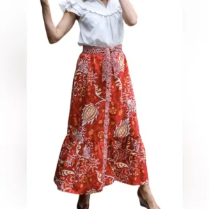 New CK Bradley tantivy skirt in frolic, beautiful shades of burnt orange