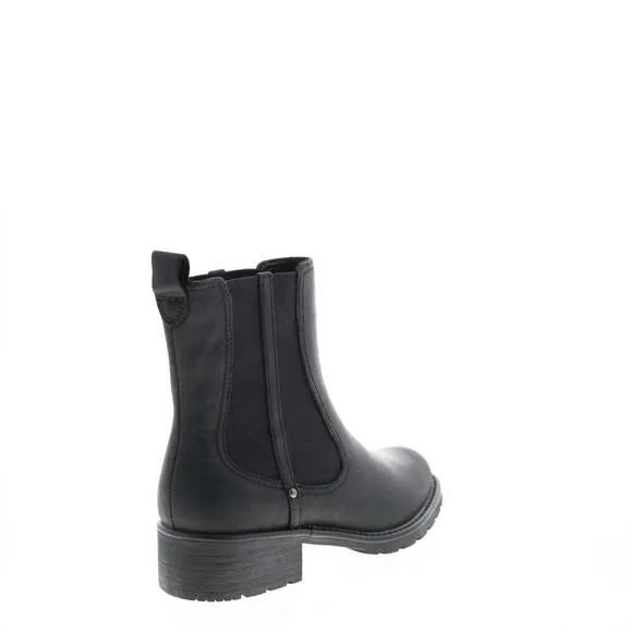 NEW CLARKS women orinoco club chelsea boots in black leather