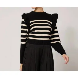 NEW CLEOBELLA blair sweater in black/ivory
