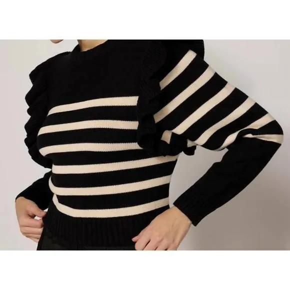 NEW CLEOBELLA blair sweater in black/ivory
