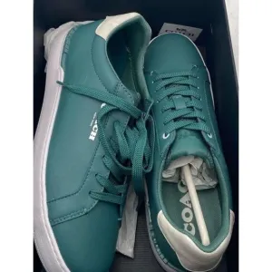 New Coach MENS Size 8.5 Chalk Ocean Clip All Leather Low Top Sneakers