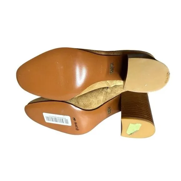 NEW Coach Tan Suede Leather Delaney Signature Buckle Boots sz 6