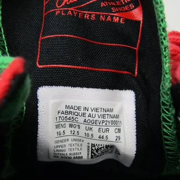 NEW CONVERSE X DENIM TEARS Unisex Pan African Flag Chuck 70 Sneakers Size 10.5