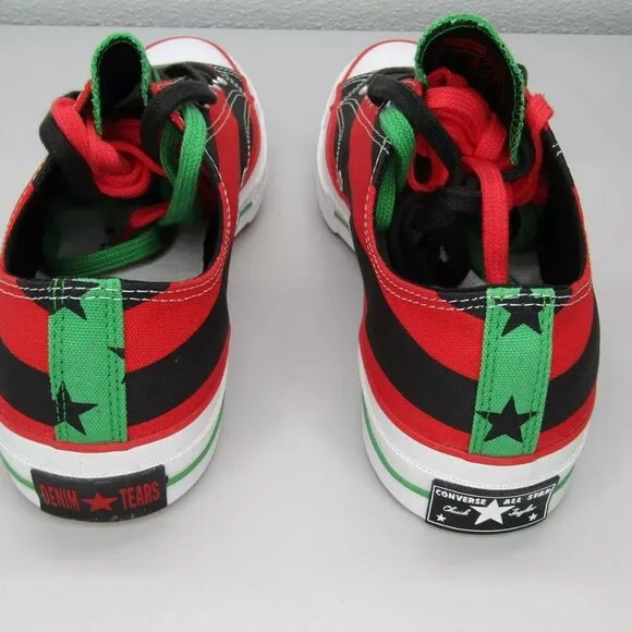 NEW CONVERSE X DENIM TEARS Unisex Pan African Flag Chuck 70 Sneakers Size 10.5