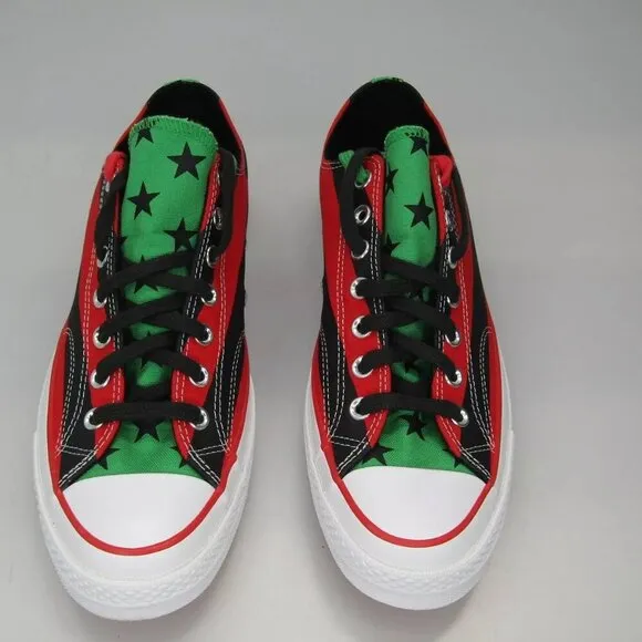 NEW CONVERSE X DENIM TEARS Unisex Pan African Flag Chuck 70 Sneakers Size 10.5