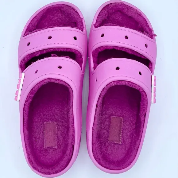 New Crocs Classic Cozzzy Pink Sandal Size 8