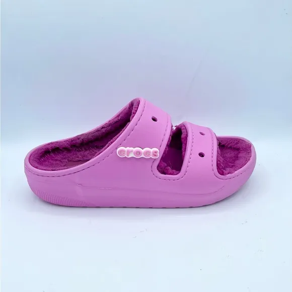 New Crocs Classic Cozzzy Pink Sandal Size 8