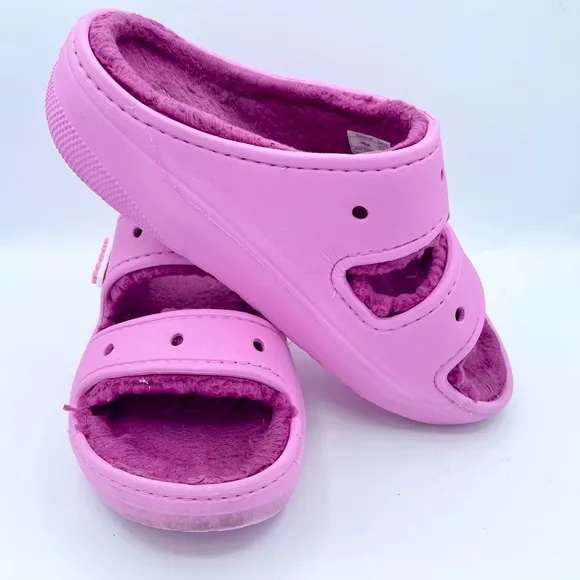 New Crocs Classic Cozzzy Pink Sandal Size 8