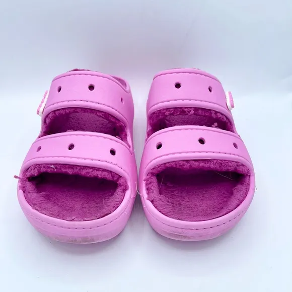 New Crocs Classic Cozzzy Pink Sandal Size 8