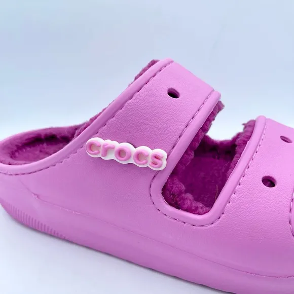 New Crocs Classic Cozzzy Pink Sandal Size 8