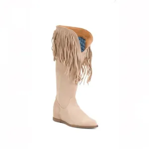 NEW Dingo Hassie Suede Fringe Western Boots Sand (Cream) Women’s Size 9