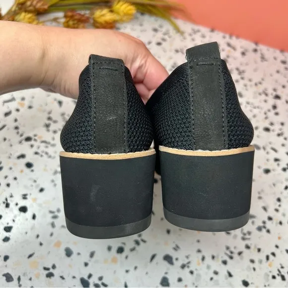 NEW Eileen Fisher Black Novo Stretch Knit Women’s Slip On Loafers Sz 6.5