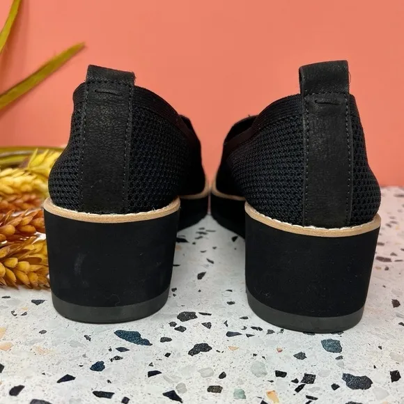 NEW Eileen Fisher Black Novo Stretch Knit Women’s Slip On Loafers Sz 6.5