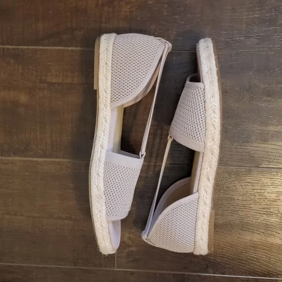 NEW Eileen Fisher Mews D'orsay Sandals Women 7.5 Espadrille Beige Comfort Summer