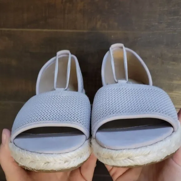 NEW Eileen Fisher Mews D'orsay Sandals Women 7.5 Espadrille Beige Comfort Summer