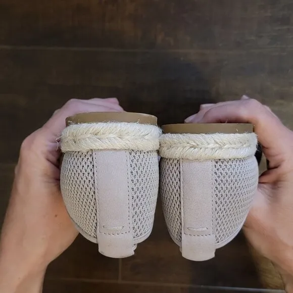 NEW Eileen Fisher Mews D'orsay Sandals Women 7.5 Espadrille Beige Comfort Summer