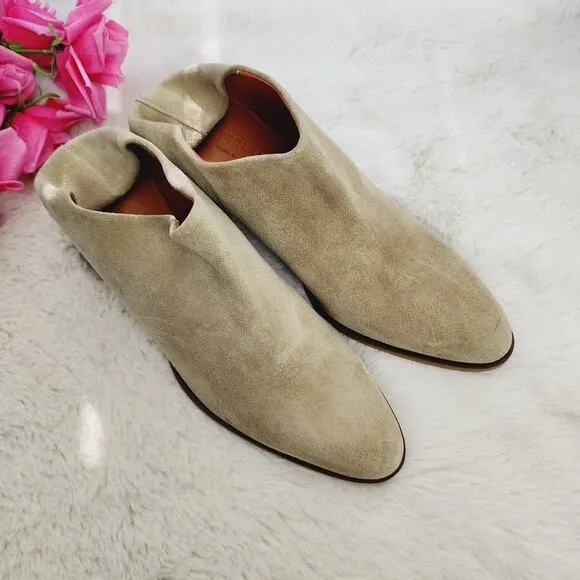 NEW Everlane Italian Tan Leather Suede Mule Convertible Heel Ankle Booties