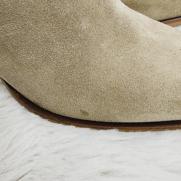 NEW Everlane Italian Tan Leather Suede Mule Convertible Heel Ankle Booties