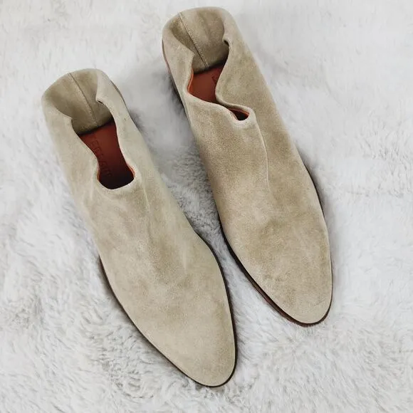 NEW Everlane Italian Tan Leather Suede Mule Convertible Heel Ankle Booties