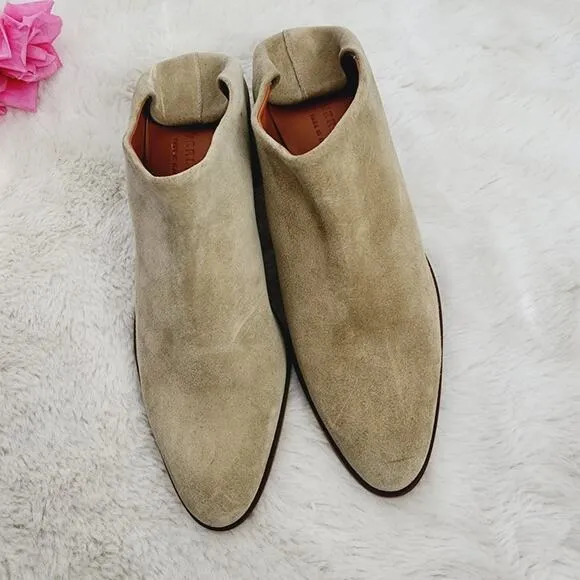 NEW Everlane Italian Tan Leather Suede Mule Convertible Heel Ankle Booties