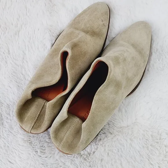 NEW Everlane Italian Tan Leather Suede Mule Convertible Heel Ankle Booties