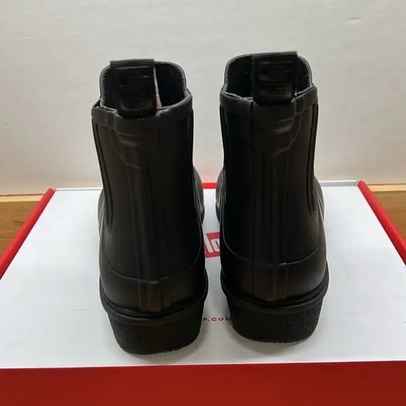 NEW Fitflop 8, 39 Womens Wonderwelly Black Chelsea Boots Bootie Slip On