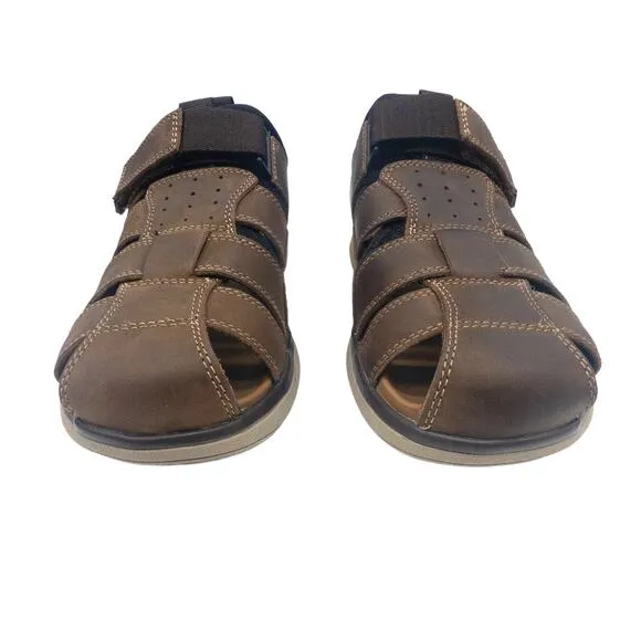 New Florsheim Venture Fisherman Brown Leather Sandals Mens 8