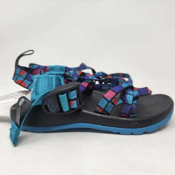 New girl's 12 Chaco kids ZX1 Ecotread outdoor sandals Break Teal
