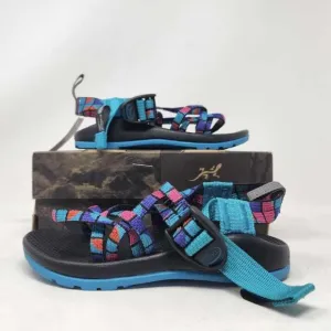 New girl's 12 Chaco kids ZX1 Ecotread outdoor sandals Break Teal
