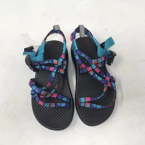 New girl's 12 Chaco kids ZX1 Ecotread outdoor sandals Break Teal