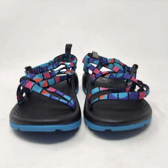 New girl's 12 Chaco kids ZX1 Ecotread outdoor sandals Break Teal