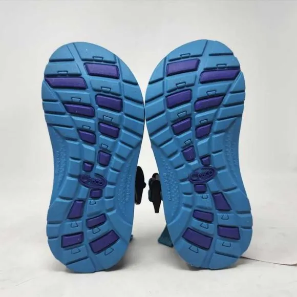 New girl's 12 Chaco kids ZX1 Ecotread outdoor sandals Break Teal