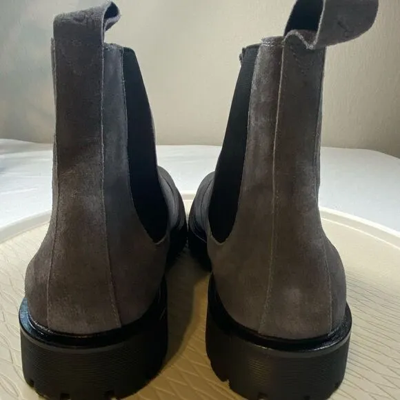 NEW Good Man Brand Men’s Distressed Suede Lug Leather Ankle Boots- Gray Size 9.5