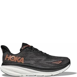 NEW HOKA women's clifton 9 sneakers in black copper