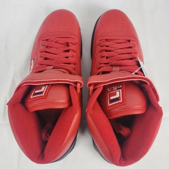 New In Box FILA F-13V Mens Fashion Sneakers Fila Red/Fila Navy/White Choose Size