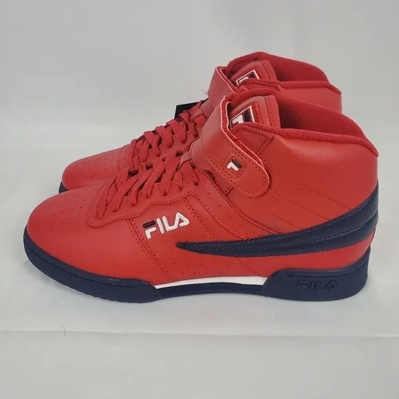 New In Box FILA F-13V Mens Fashion Sneakers Fila Red/Fila Navy/White Choose Size