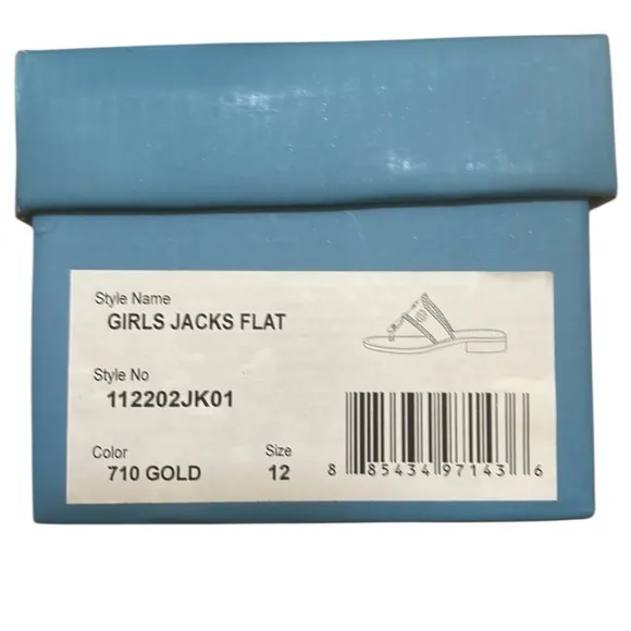 New in box girls Jack Rodgers flat sandals size 12