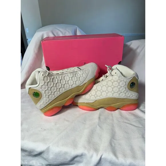 New In Box Jordan 13 Retro CNY Basketball Men’s Size 10.5 White Tan Pink LaceUp